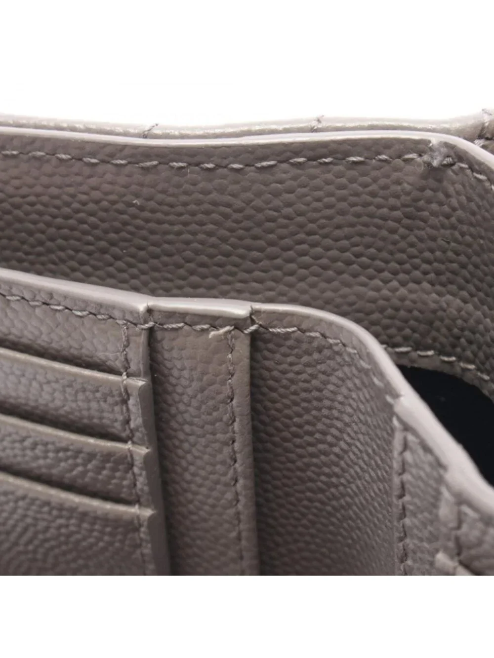 Saint Laurent Paris Bifold Wallet Monogram Gray Leather Cassandra - Picture 6 of 8